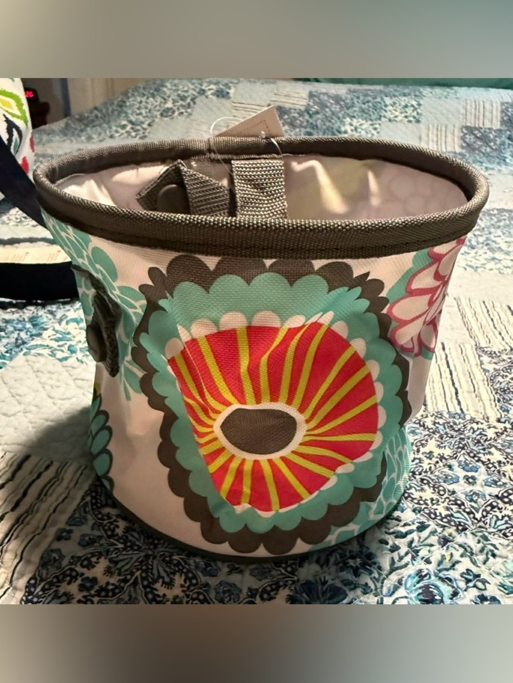 Oh snap bin in bubble bloom pattern super cute